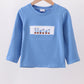 Blue Train Smocked Shirt Honeydew