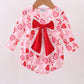Red Heart Bow Print Bubble Honeydew