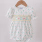 Bunny Bow Smocked Bubble Honeydew