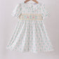 Bunny Bow Smocked Dress Honeydew