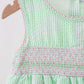 Green Strawberry Smocked Dress Honeydew