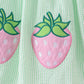 Green Strawberry Smocked Dress Honeydew
