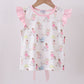Pink All Day Adventure Ruffle Top Honeydew