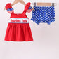 Red Heart American Cutie Smocked Bloomer Set Honeydew