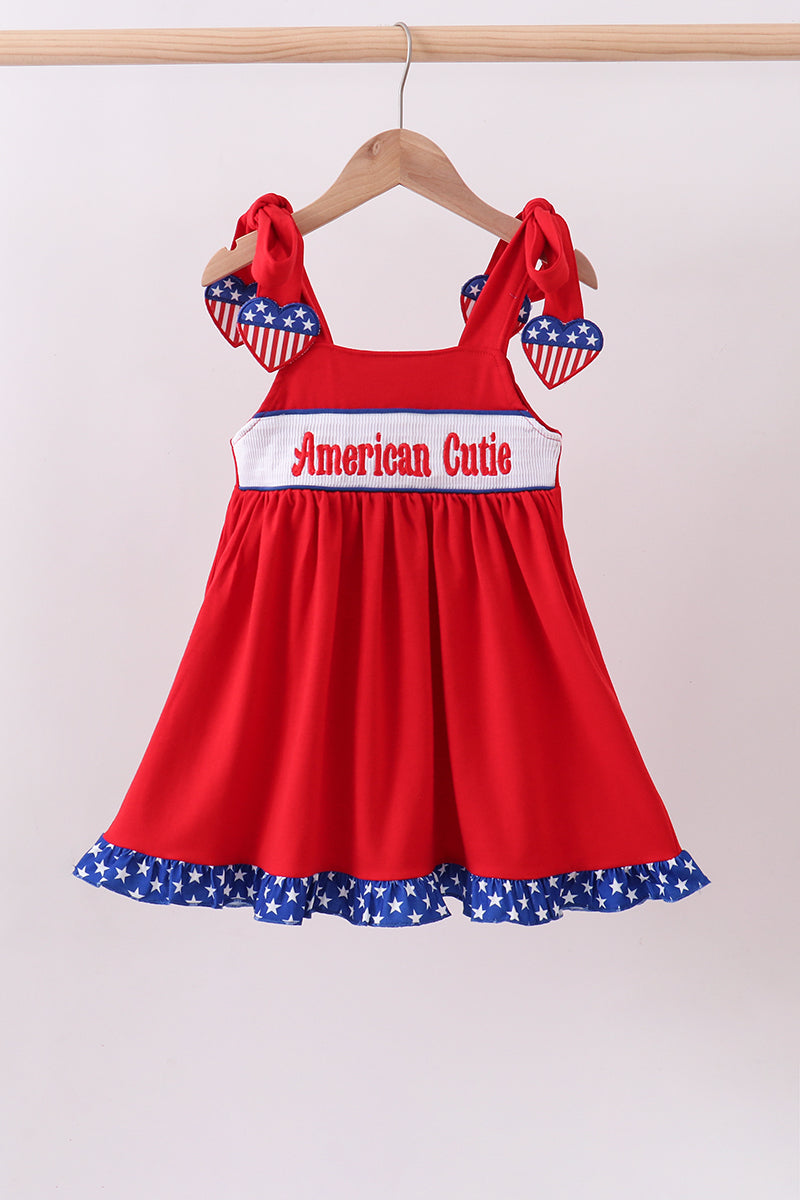 Red Heart American Cutie Smocked Dress Honeydew