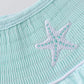 Blue Starfish Jacquard Ruffle Bubble Honeydew