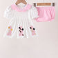 Pink Prayer Embroidered Ruffle Bloomer Set southernsweetpea