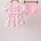 Pretty Chic Pumpkin Machine Smocked Ruffle Bloomer Set southernsweetpea