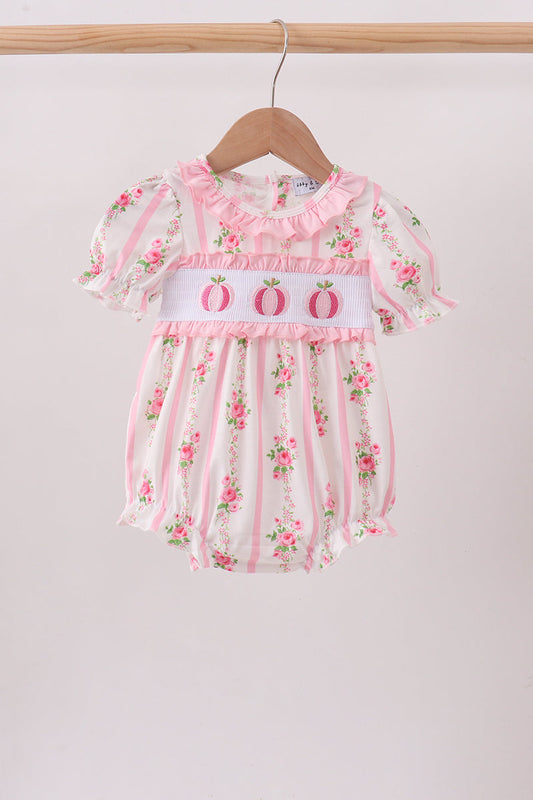 Pretty Chic Pumpkin Machine Smocked Ruffle Bubble southernsweetpea