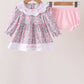 Pink Floral Embroidery "God Made you Special" Bloomer Set Honeydew