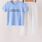 Blue Embroidery "God Made you Special" Boys Pants Set Honeydew