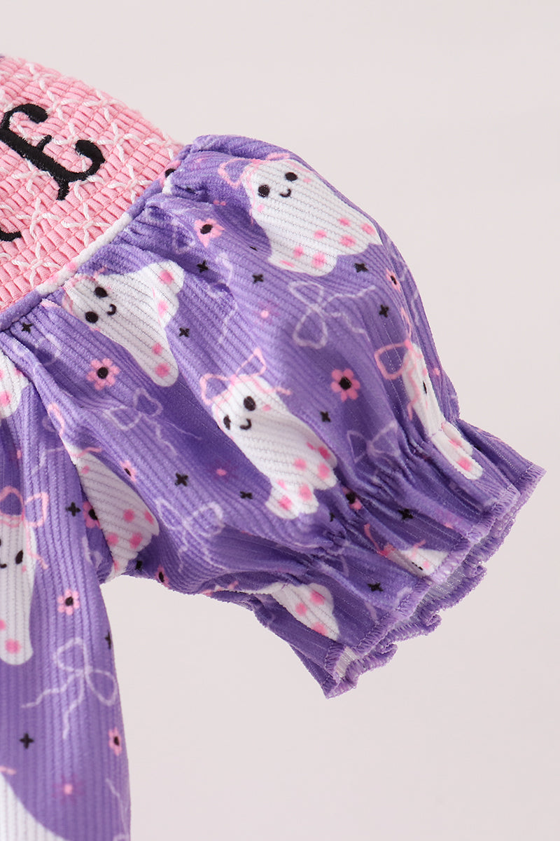 Spooky Cute Smocked Bubble Honeydew