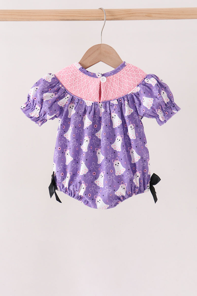 Spooky Cute Smocked Bubble Honeydew