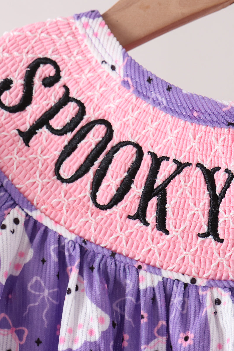 Spooky Cute Smocked Bubble Honeydew
