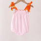 Pink Gingham Candy Corn Ruffle Bubble Honeydew