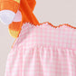 Pink Gingham Candy Corn Ruffle Bubble Honeydew