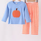 Blue Pumpkin Applique Pants Set Honeydew