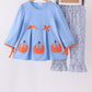Blue Pumpkin Applique Ruffle Pants Set southernsweetpea