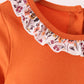 Orange Rust Floral Bow Ruffle Bloomer Set Honeydew