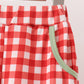Holiday Plaid Goose Embroidery Boy Pants Set Honeydew