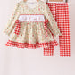 Holiday Goose Girl Embroidery Pants Set Honeydew