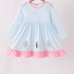 Blue Stripe Nutcracker Embroidery Ruffle Dress southernsweetpea