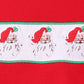 Red Santa Embroidery Girl Ruffle Skort Set Honeydew
