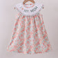 Premium Floral I Love My Mom Embroidery Dress Honeydew