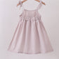 Latte Stripe Shell Applique Dress Honeydew