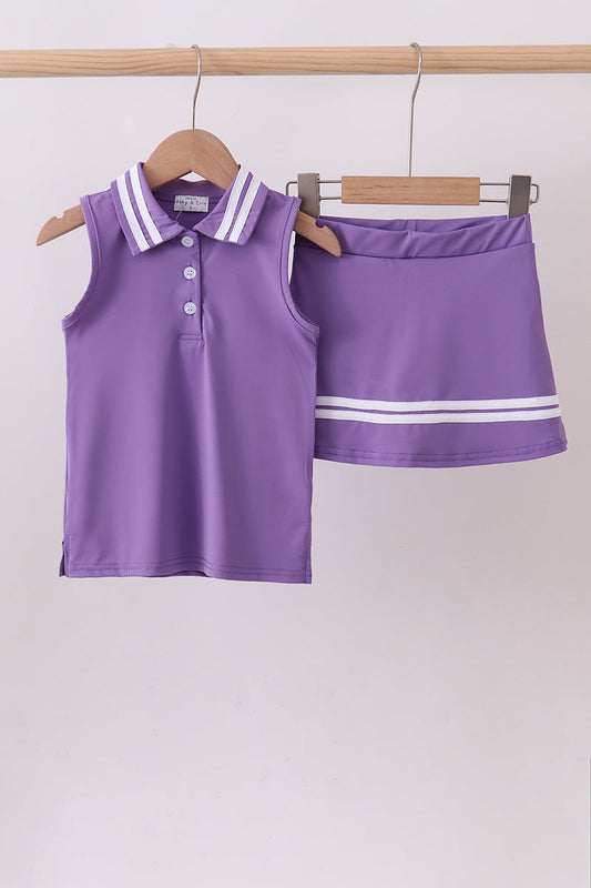 Purple Active Skort Set Honeydew