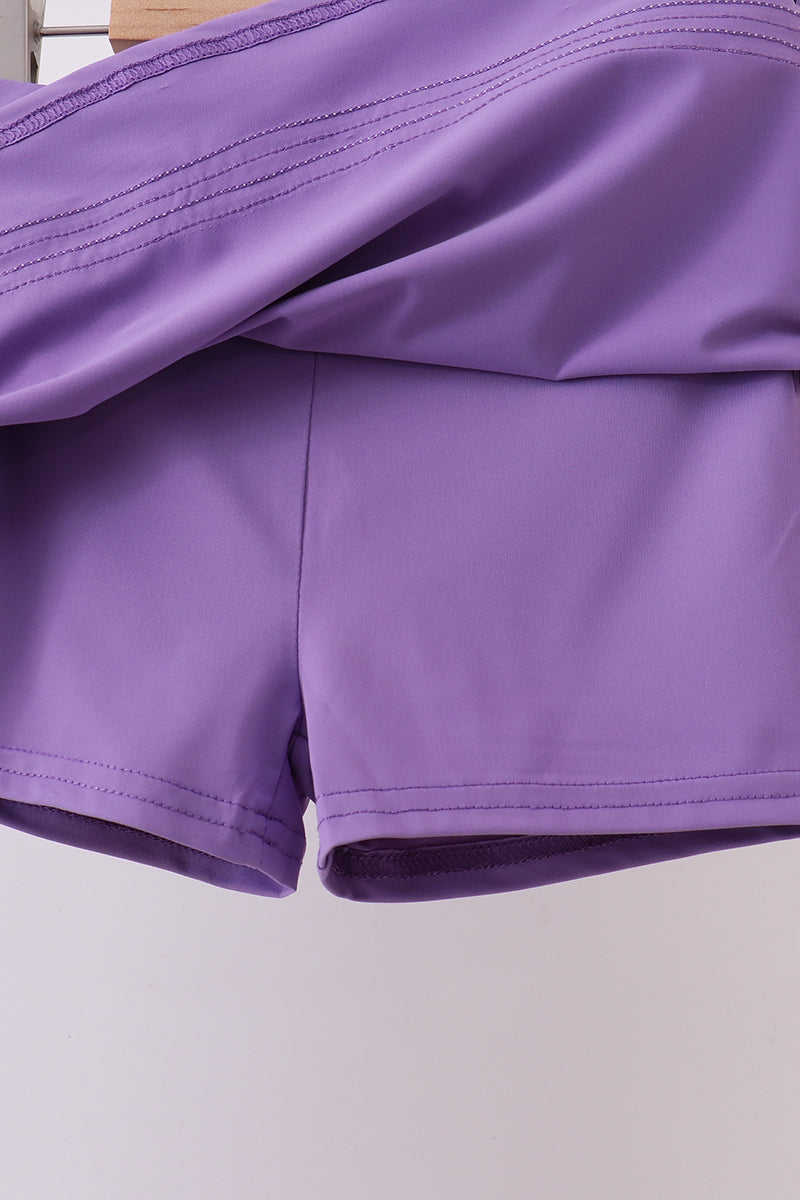 Purple Active Skort Set Honeydew