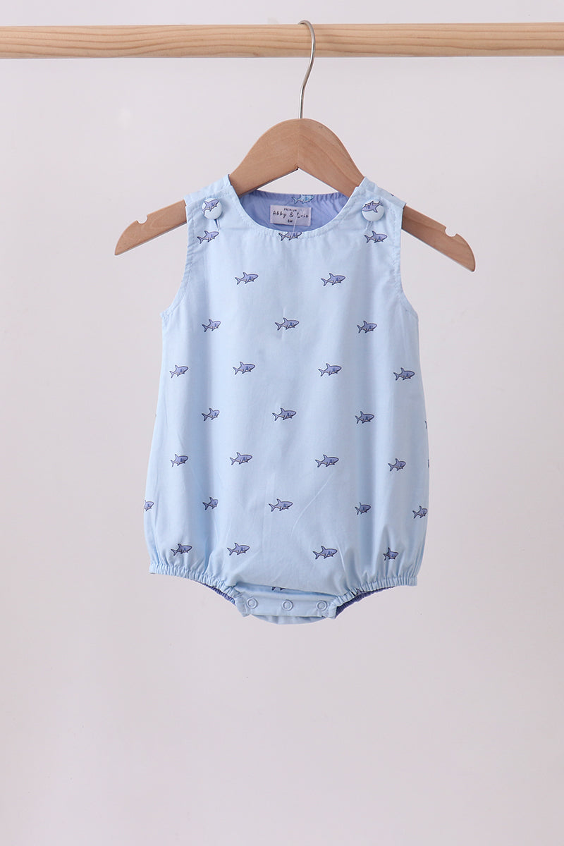 Blue Shark Print Bubble Honeydew