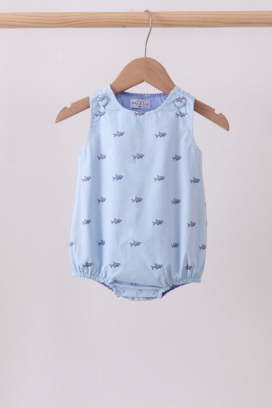 Blue Shark Print Bubble Honeydew
