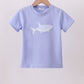 Blue Shark Embroidery Top Honeydew
