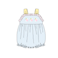 Blue Ball Embroidery Ruffle Stripe Bubble Honeydew