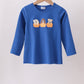 Royal Blue Puppy Embroidery Pumpkin Shirt Honeydew