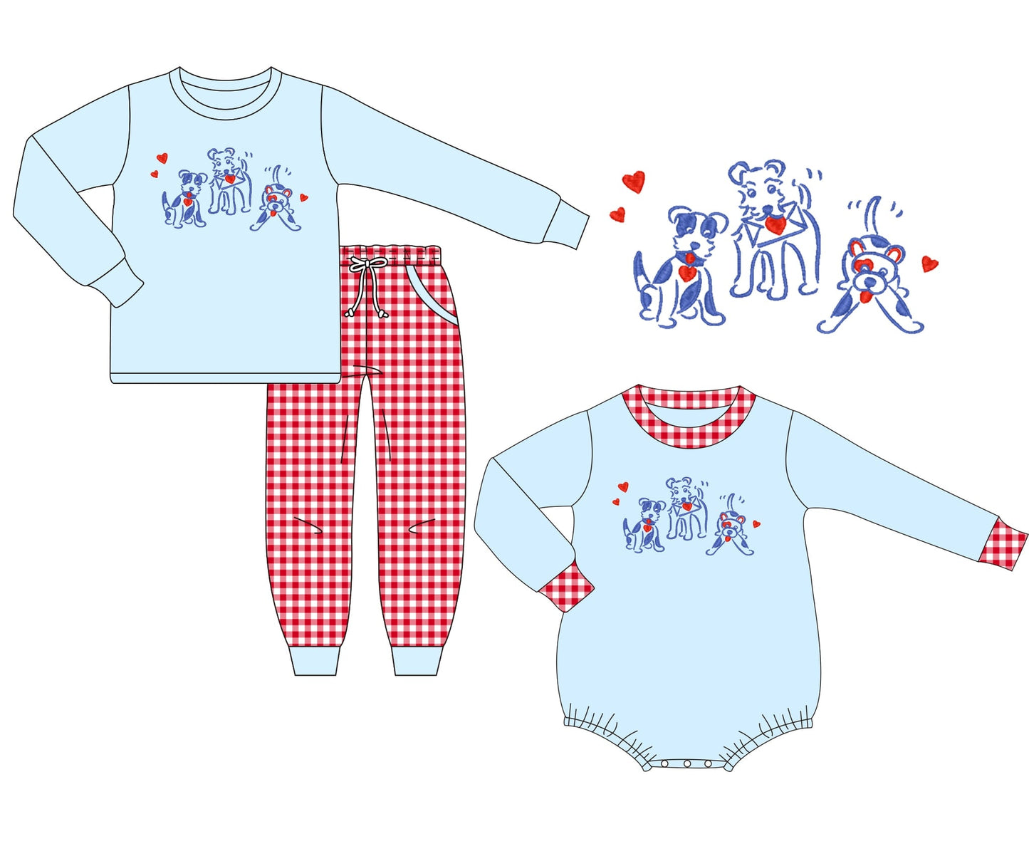 Blue Valentine's Dogs Embroidery Collection - ETA December Boyis