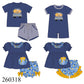 Navy Pumpkin Applique Collection- Eta August Boyis