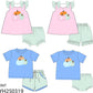 Pink Three Pumpkins Applique Collection - Girl Diaper Set - eta July Boyis
