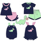 Navy Dino Applique Collection - Boy Bubble - eta July Boyis