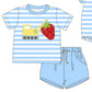 Striped Excavator Strawberry Boy Set - eta April Boyis