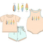 Coral Fishing Embroidery Collection - Boy Short Set - eta July Boyis