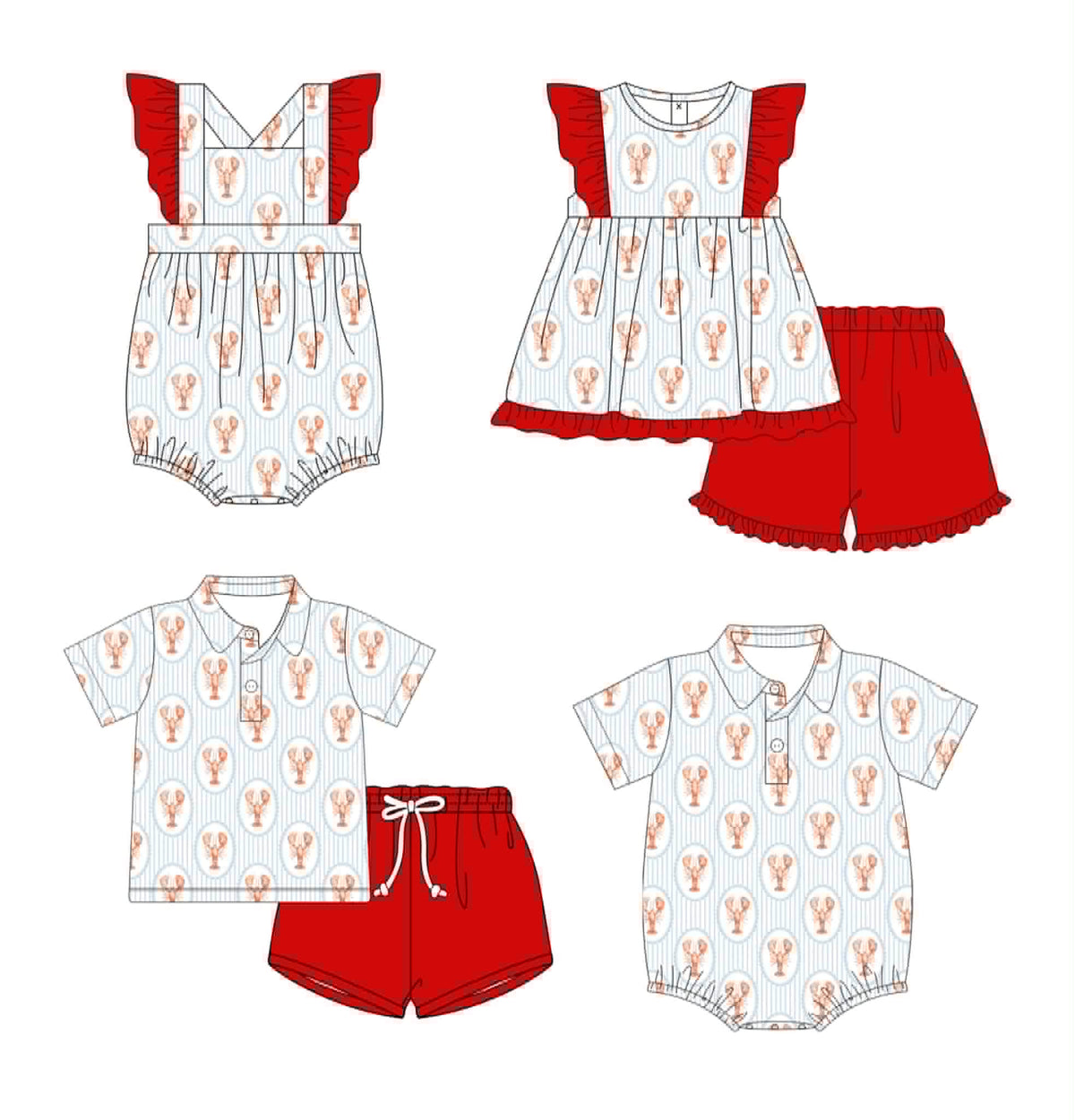 Print Crawfish Sibling Collection - ETA February Boyis