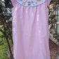 Pink Seersucker Animal Embroidery Dress Honeydew