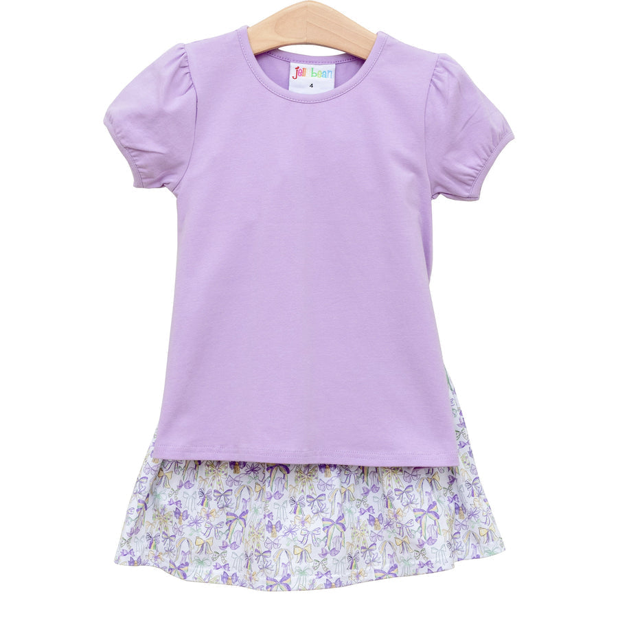 Mardi Gras Skort Set Smock Candy