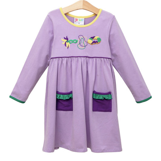 Mardi Gras Trio Dress Smock Candy