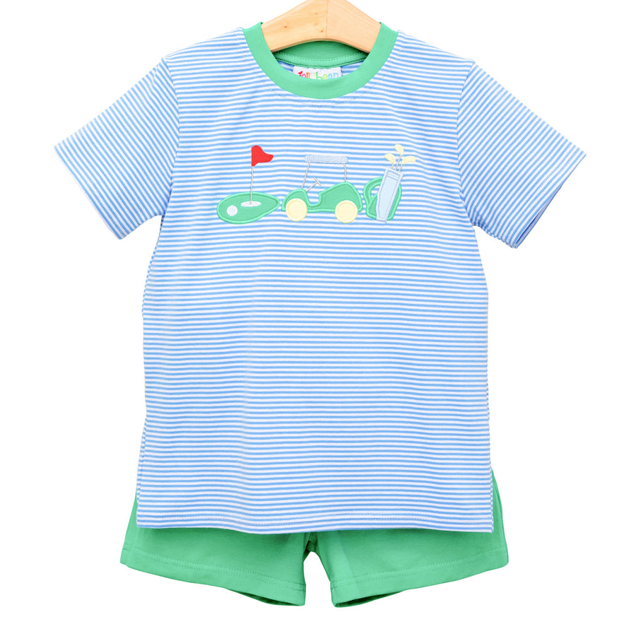 Gone Golfing Short Set Smock Candy