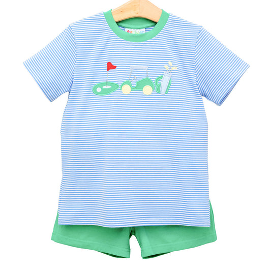Gone Golfing Short Set Smock Candy