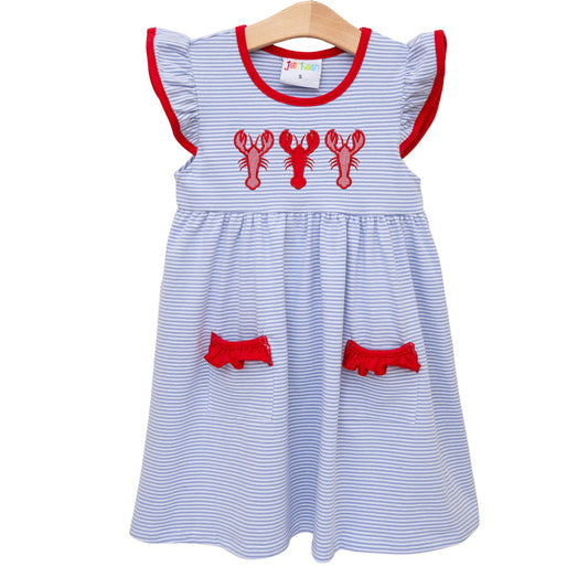 Bayou Boil Ruffle Pocket Dress Smock Candy