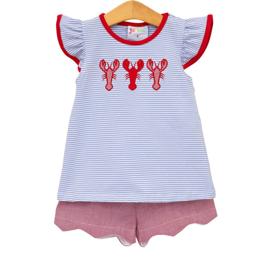 Bayou Boil Scallop Short Set Smock Candy